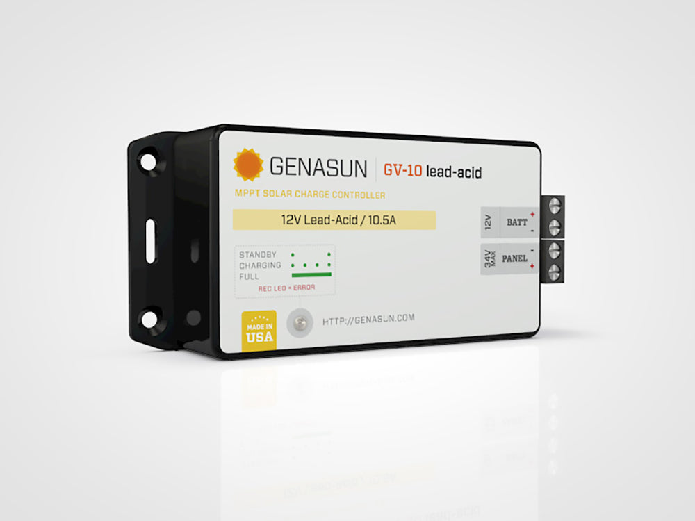 Genasun GV-10 Lead-Acid 12 Volt MPPT with Genasun Overdrive
