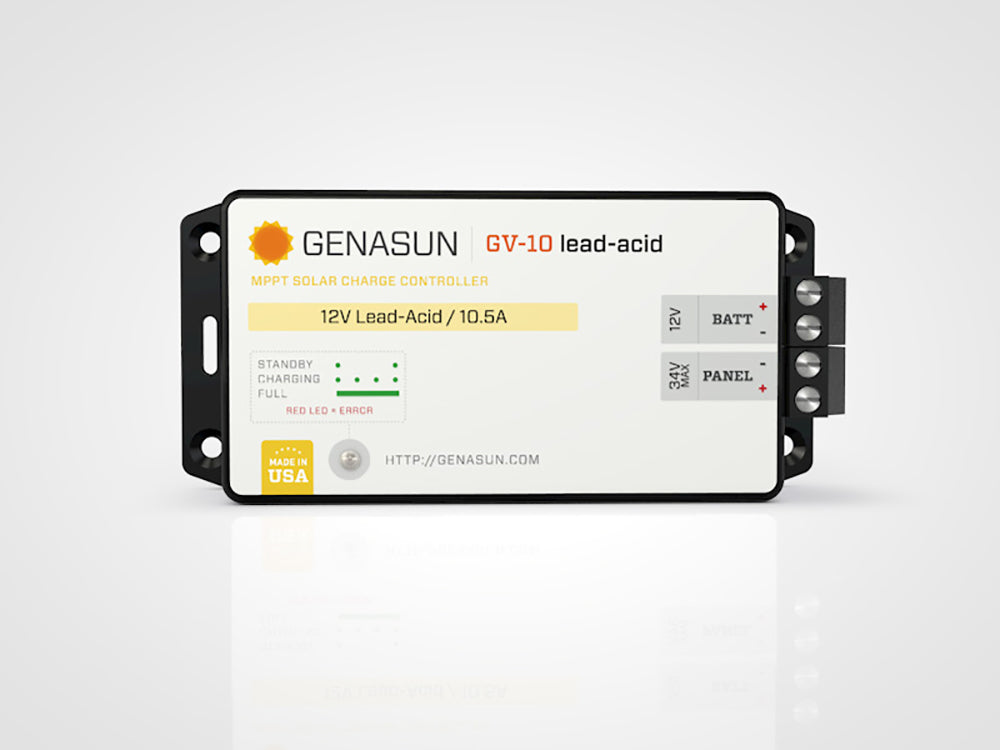 Genasun GV-10 Lead-Acid 12 Volt MPPT with Genasun Overdrive