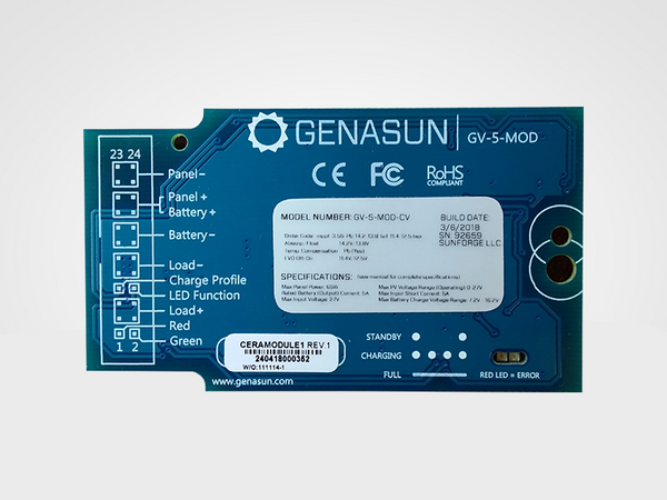 Genasun GV-5-MOD Lithium CV SEL MPPT